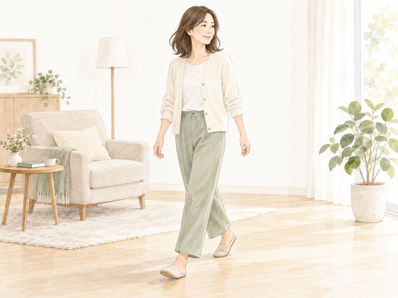 枕で身体を支える一例。痛みや苦しさのない姿勢を優先してください。