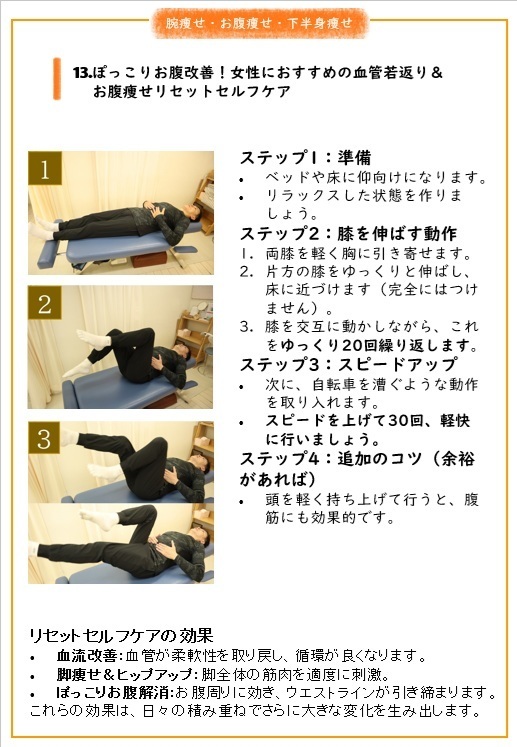 ぽっこりお腹改善女性におすすめの血管若返りお腹痩せリセットセルフケア