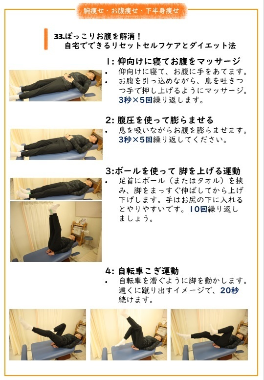 ぽっこりお腹を解消！自宅でできるリセットセルフケアとダイエット法