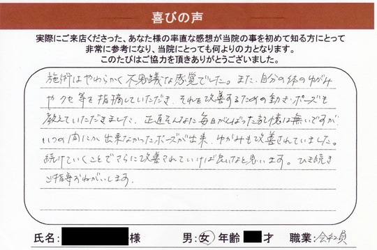 全身バランス矯正RE:SET評判