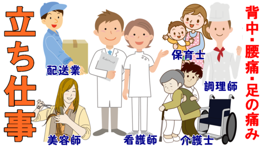 長時間の立ち仕事で背中や腰の痛み 足の疲労がとれない方へ 健康コラム 品川区の整体 産後の骨盤矯正と痛くない小顔矯正が口コミで人気のなかのぶ整体院 長時間の立ち仕事で背中や腰の痛み 足の疲労がとれない方へ 健康コラム 品川区の整体 産後の骨盤矯正と痛くない小顔矯正が口コミで人気のなかのぶ整体院