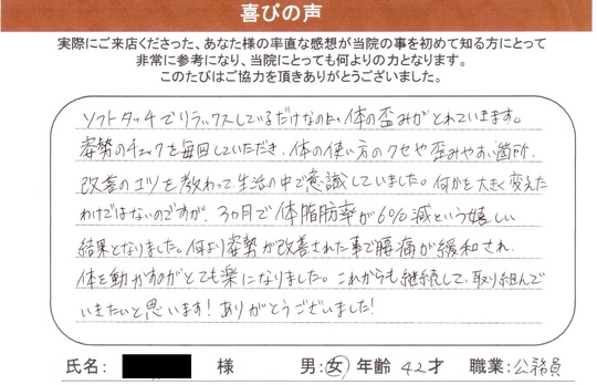全身バランス矯正RE:SET評判