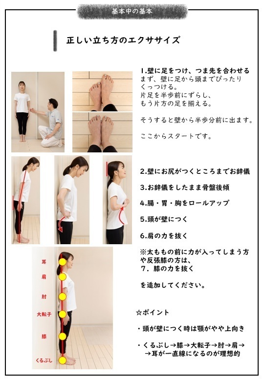 正しい姿勢のエクササイズ