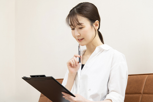 全身バランス矯正　カルテ記入